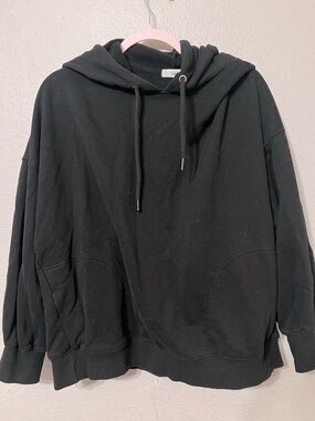 TALULAH Black Drawstring Hooded Sweatshirt